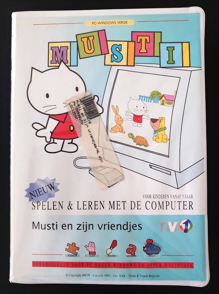 Musti en zijn vriendjes : Spelen & leren computer - vintage, Collections, Enlèvement ou Envoi, Utilisé, TV, Autres types