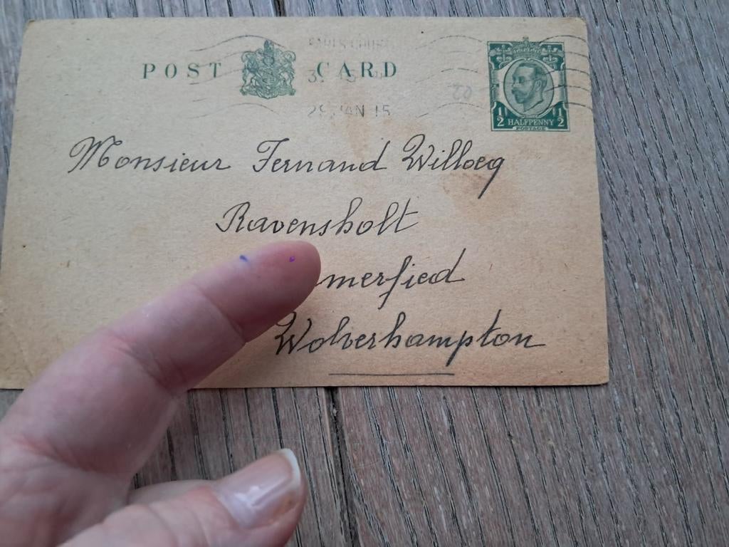 Oude beschreven briefkaart, Postzegels en Munten, Ophalen of Verzenden, Briefkaart