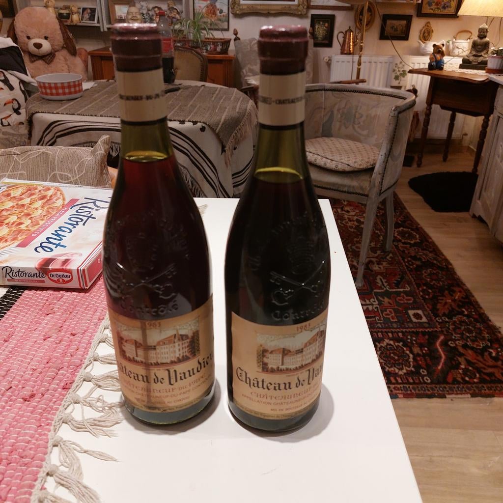 2 flessen wijn van 1983 chateau neuf du pape, Verzamelen, Wijnen, Ophalen