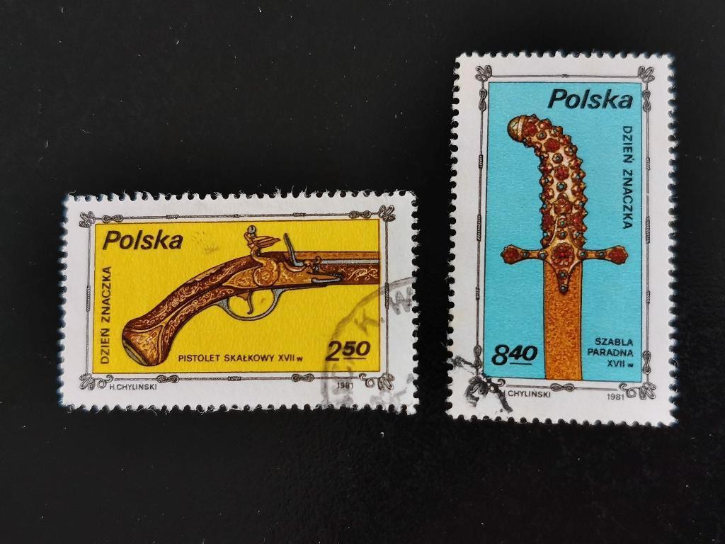 Polen 1981 - antieke wapens - pistool, sabel, Ophalen of Verzenden, Polen, Gestempeld