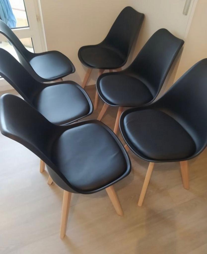 chaise neuf noir blanc gris plusieurs en stock, Enlèvement
