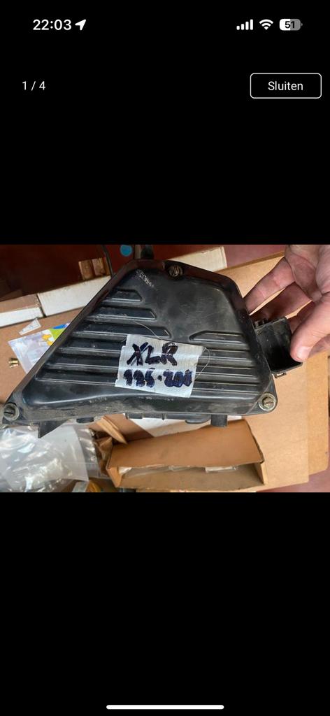 Boîte à air Honda XLR125, XL200R, 1983-1987 PLM, Motos, Enlèvement ou Envoi, Utilisé