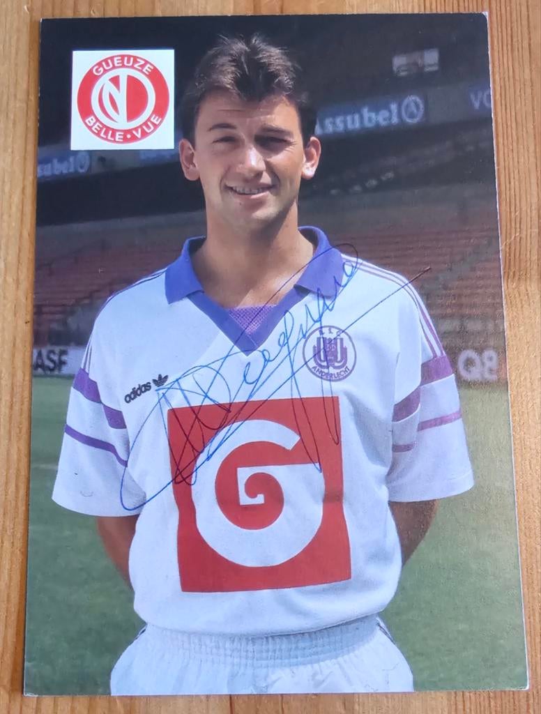 1991 Marc Degryse Origineel Gesigneerde Spelerskaart Rare!, Ophalen of Verzenden, Zo goed als nieuw, Spelerskaart