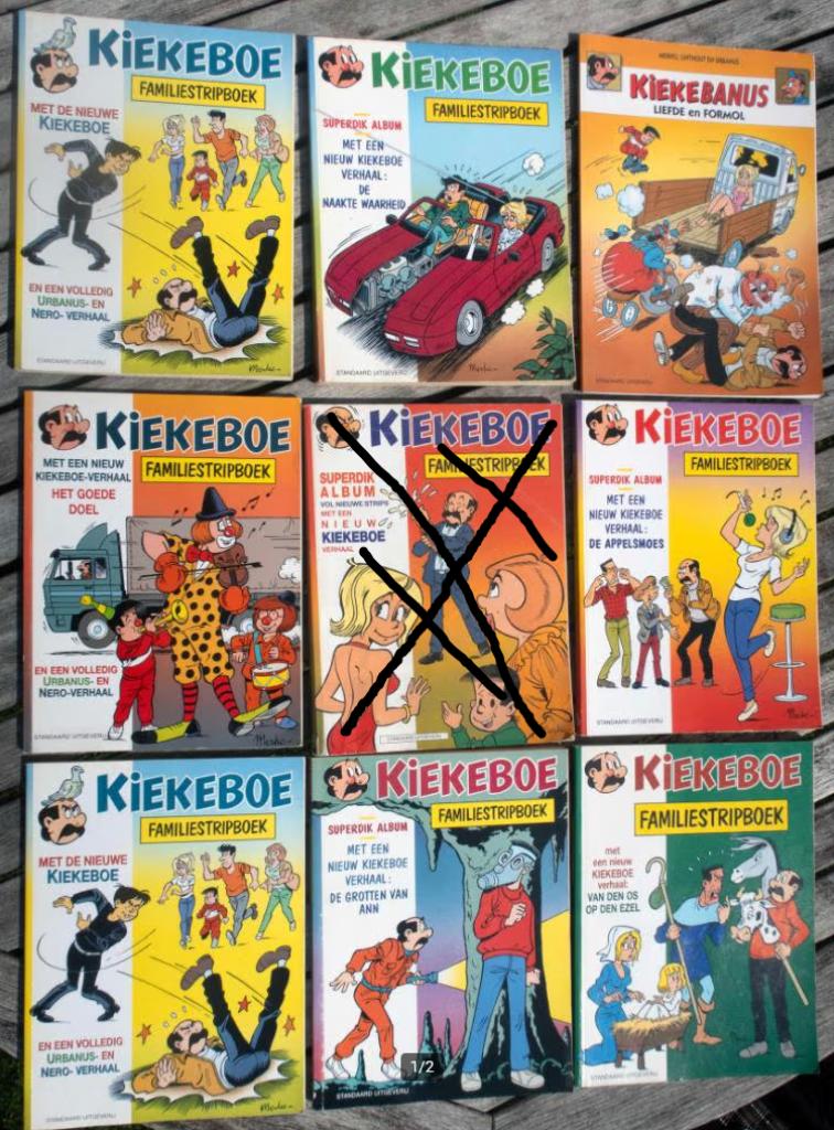 Kiekeboe  familiestripboek .    8 strips, Boeken, Meerdere stripboeken, Ophalen of Verzenden, Gelezen