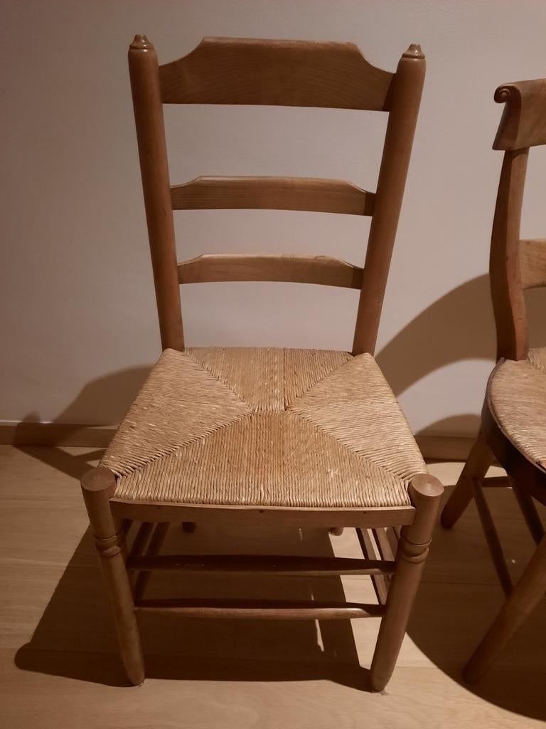 Stoel met rieten zitting, Huis en Inrichting, Stoelen, Ophalen