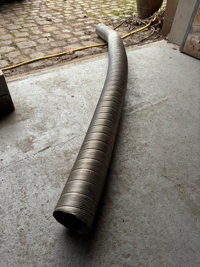 Schouwbuis inox flexibel diam. 100 mm, Doe-het-zelf en Bouw, Ophalen, Nieuw, Minder dan 2 meter, 80 mm of meer