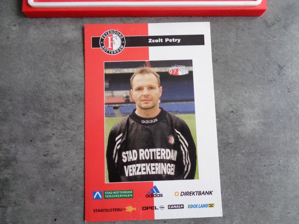 ZSOLT PETRY FEYENOORD POSTKAART GESIGNEERD, Ophalen of Verzenden