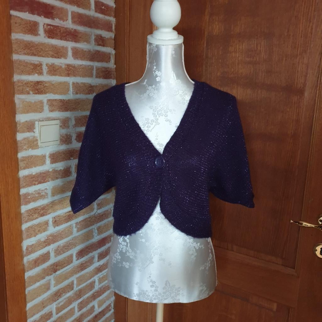 boléro - Cache cœur mauve pailleté argenté, Ophalen of Verzenden, Nieuw