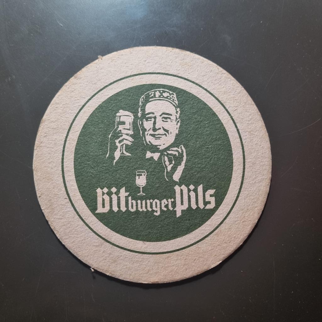 Sous Bock Bitburger Pils (modèle 1), Ophalen of Verzenden, Gebruikt, Viltje(s), Overige merken
