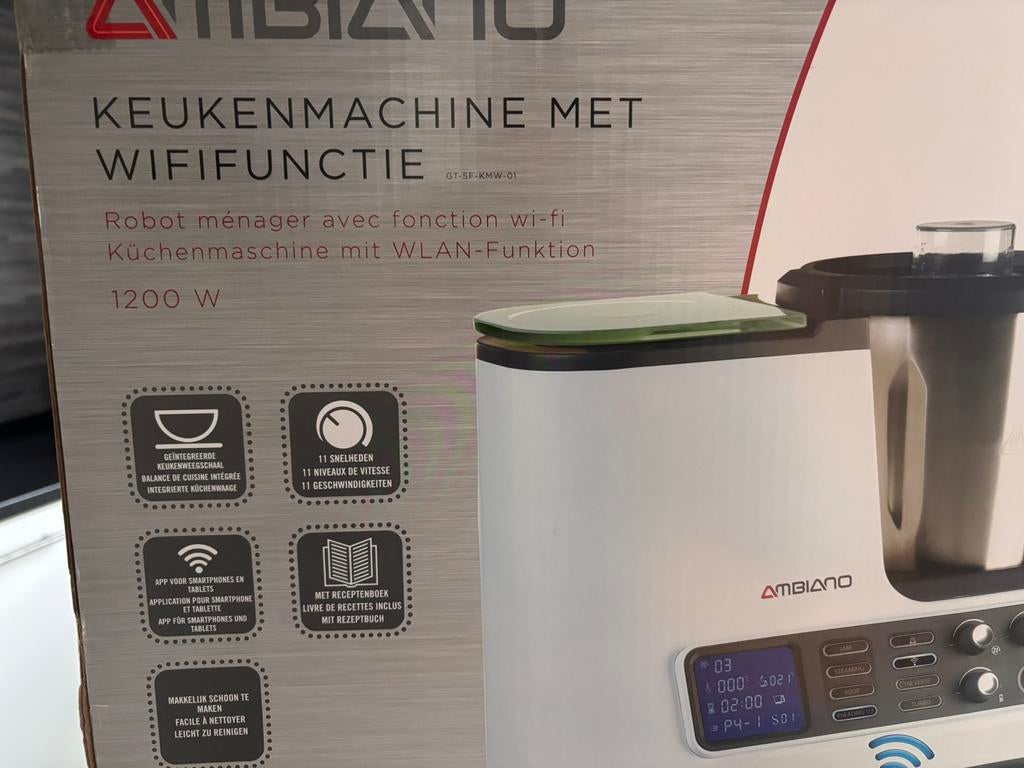 Ambiano keukenmachine met wifi – volledig nieuw, Elektronische apparatuur, Ophalen, Nieuw, 3 snelheden of meer