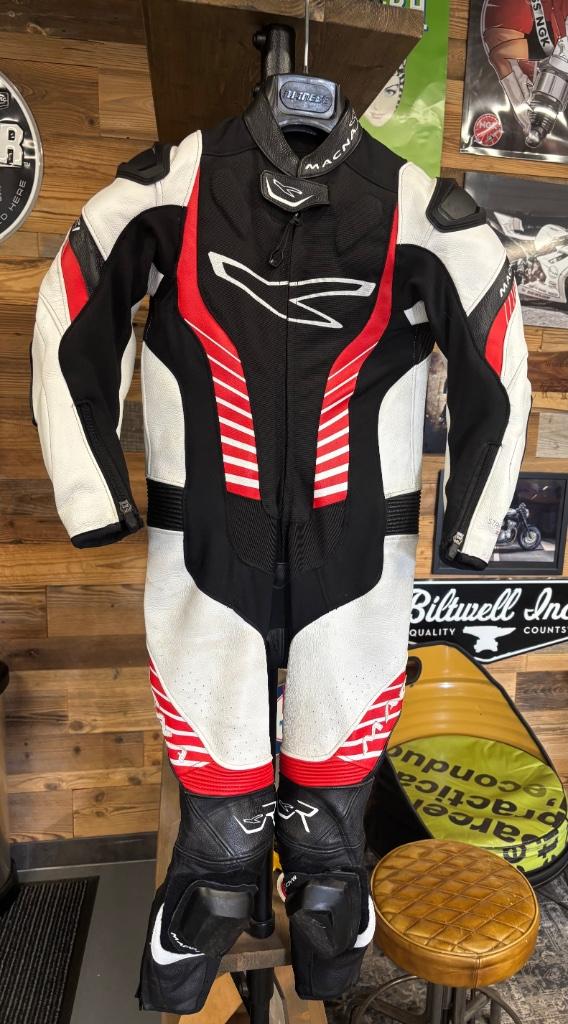 Macna junior lederen motorpak., Ophalen of Verzenden, Tweedehands, Overall, Macna