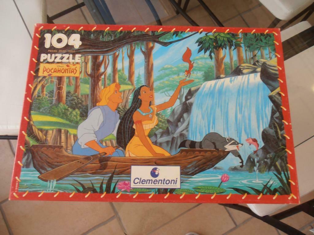 Puzzle "Pocahontas" 104 pièces – CLEMENTONI (vintage), Ophalen of Verzenden, Meer dan 50 stukjes, Gebruikt, 2 tot 4 jaar