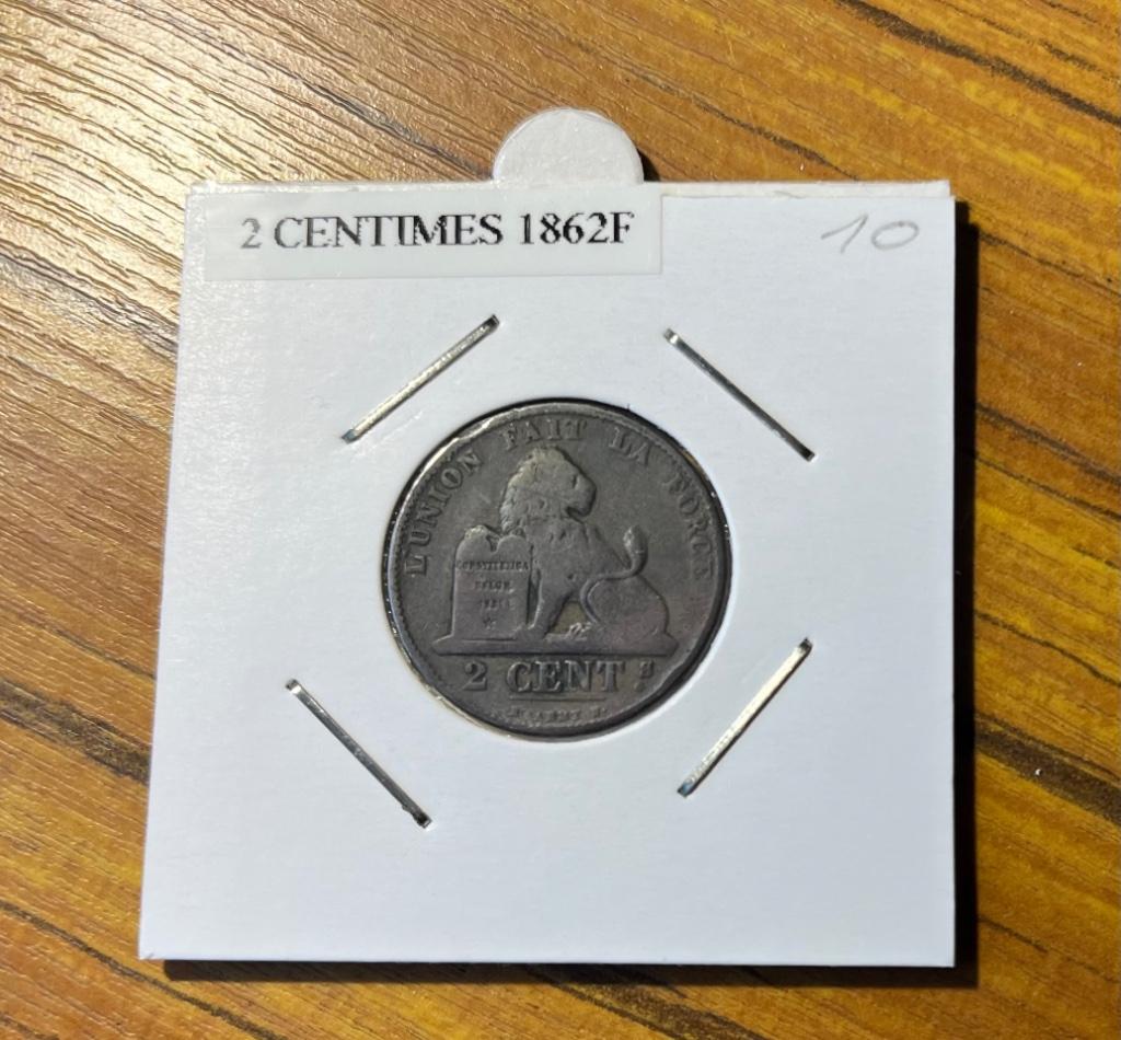 LEOPOLD 1ER - 2 CENTIMES 1862, Enlèvement ou Envoi