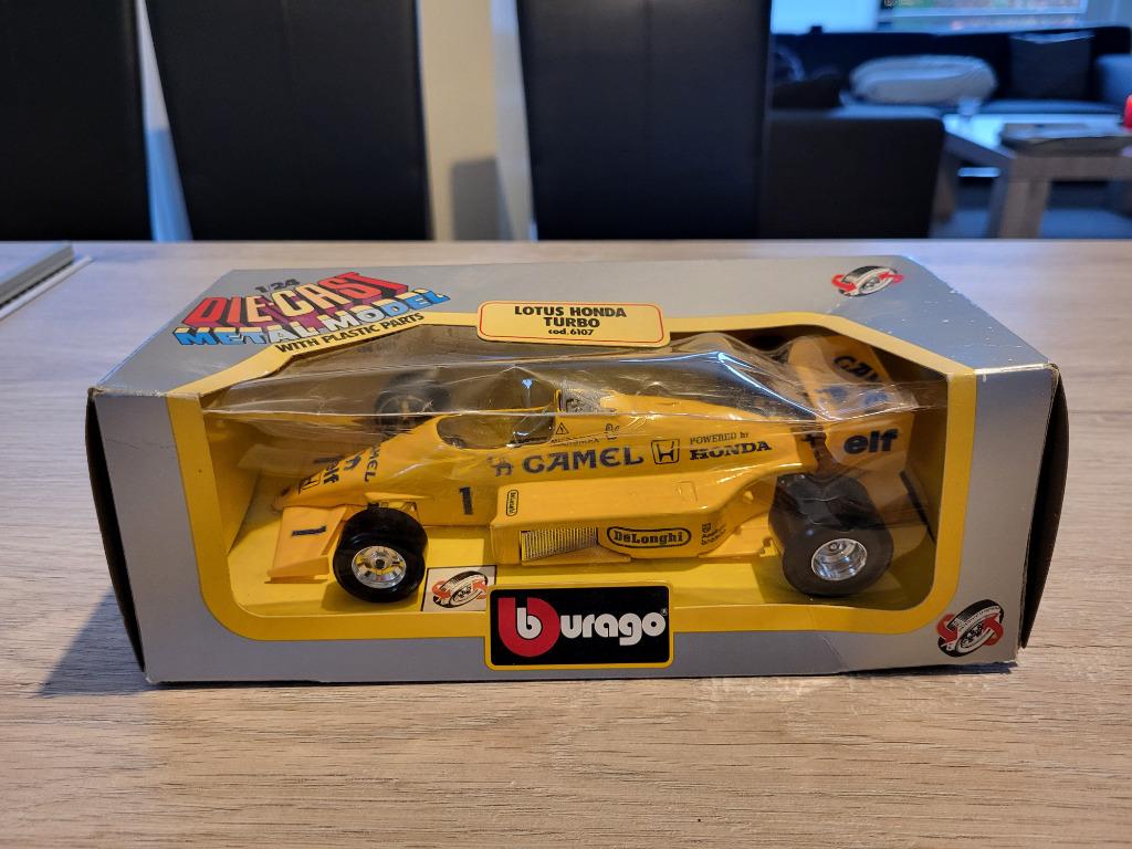 Bburago miniatuurauto F1 Lotus Honda Turbo, Ophalen of Verzenden, Gebruikt, Auto, Burago