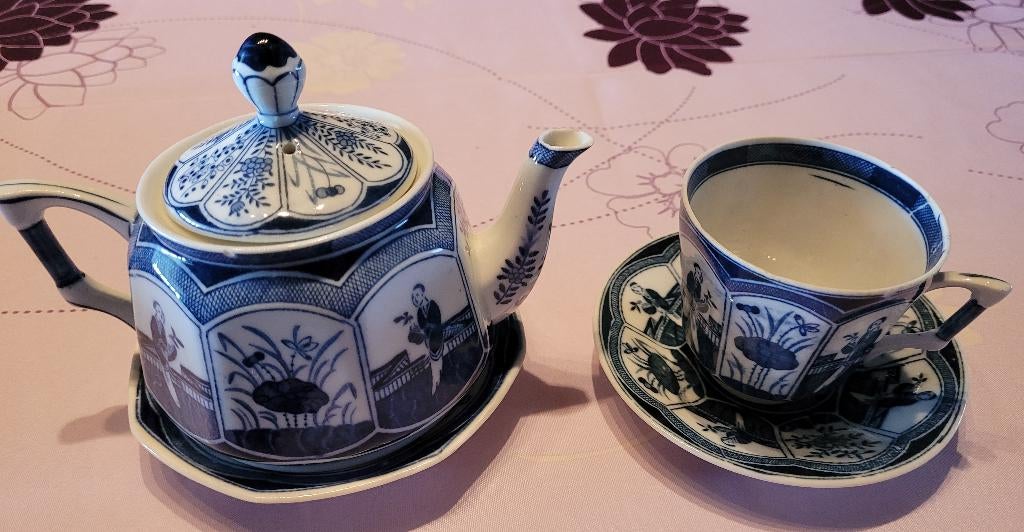 Asian Cup & Teapot duo in goede staat., Ophalen of Verzenden