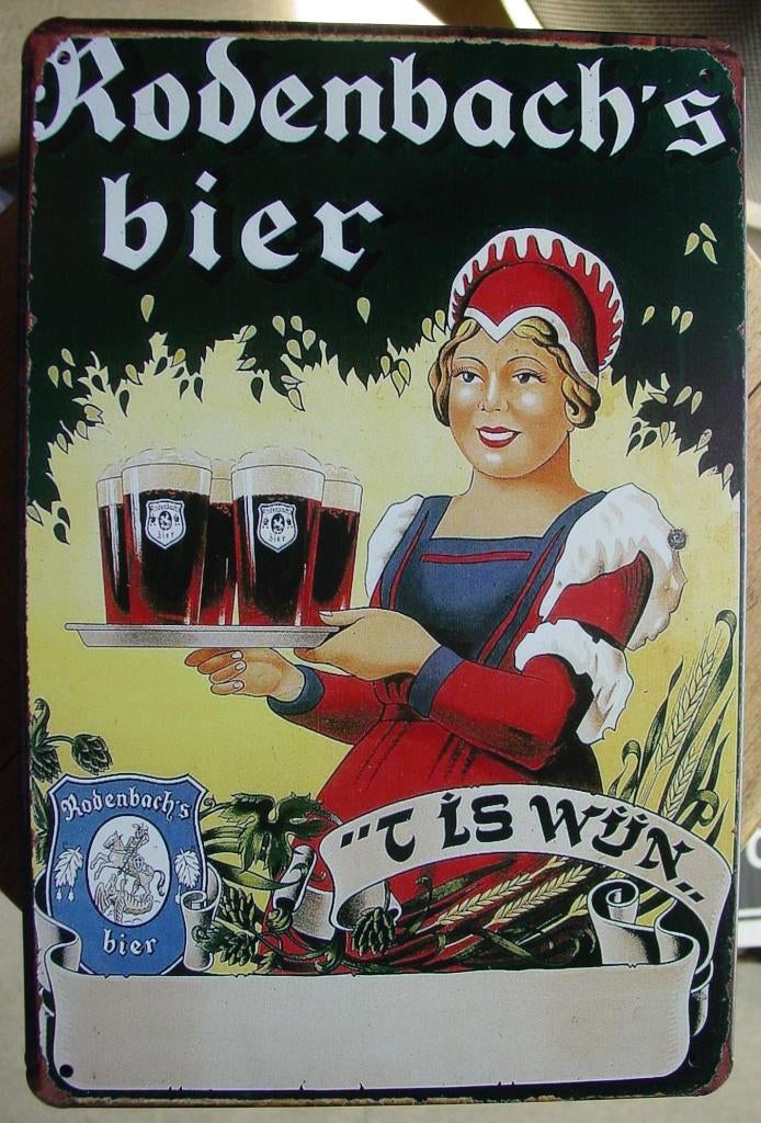 RODENBACH REKLAME -METAAL-, Ophalen of Verzenden