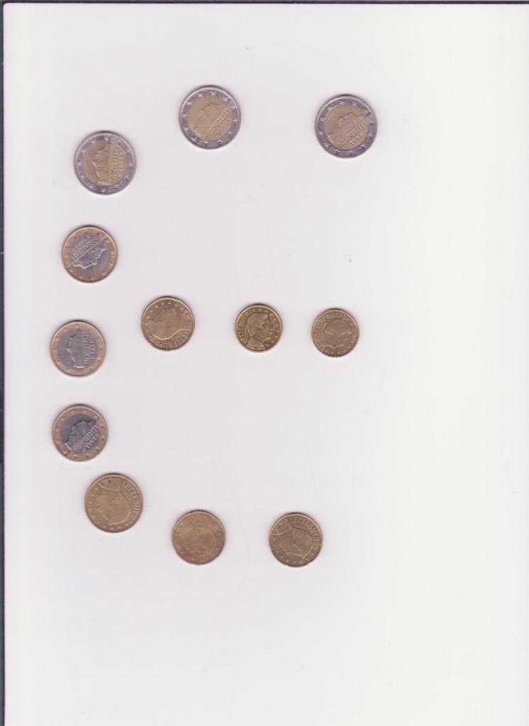 Euromunten uit Luxemburg / Letzebuerg ( gebruikt )2002 2004., Enlèvement ou Envoi, Luxembourg, Autres valeurs, Monnaie en vrac