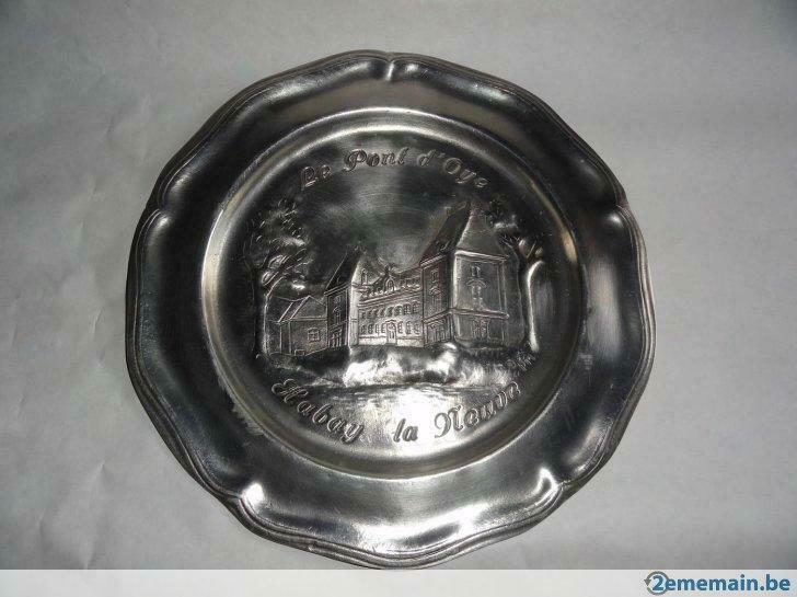 assiette en étain, Maison & Meubles, Accessoires pour la Maison | Décorations murale, Neuf, Enlèvement ou Envoi