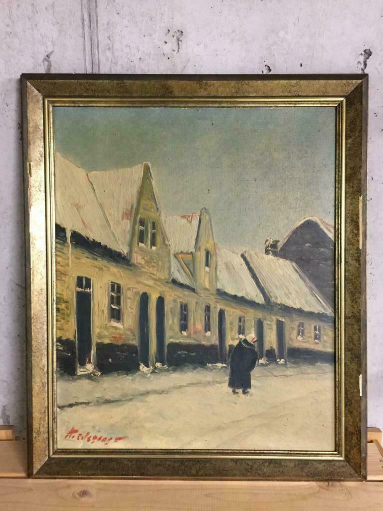 Schilderij Begijnhof, Ophalen