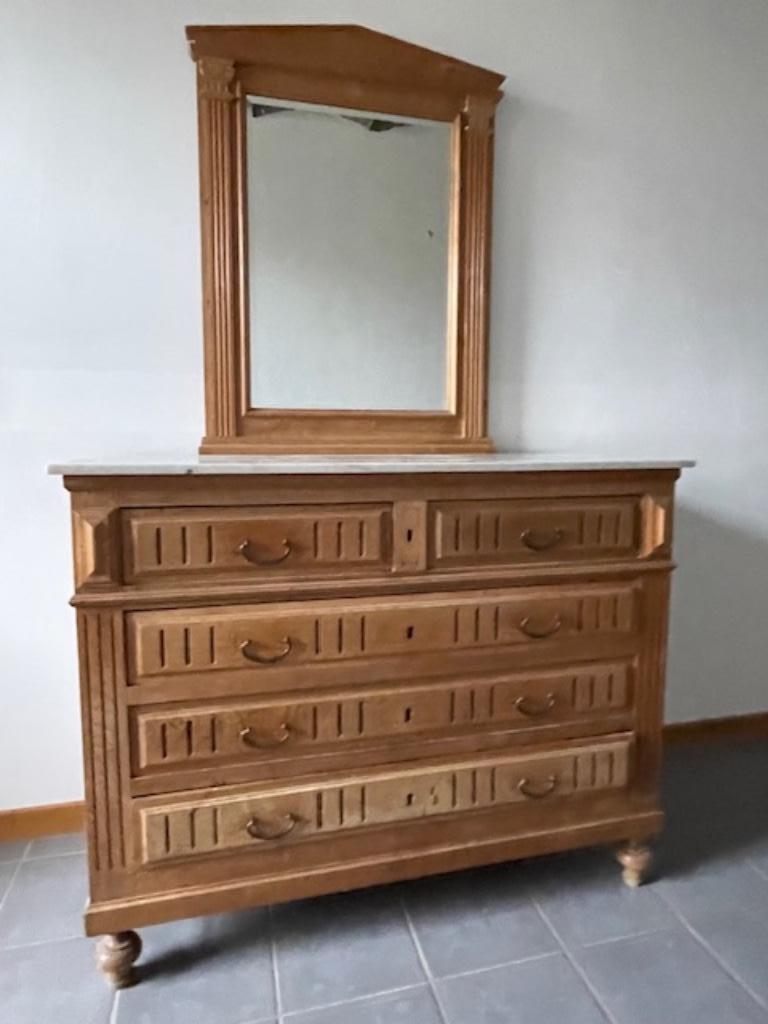 Très beau meuble ancien/lavabo en chêne moyen, Maison & Meubles, Ancien, 5 tiroirs ou plus, Moins de 100 cm, 100 à 150 cm