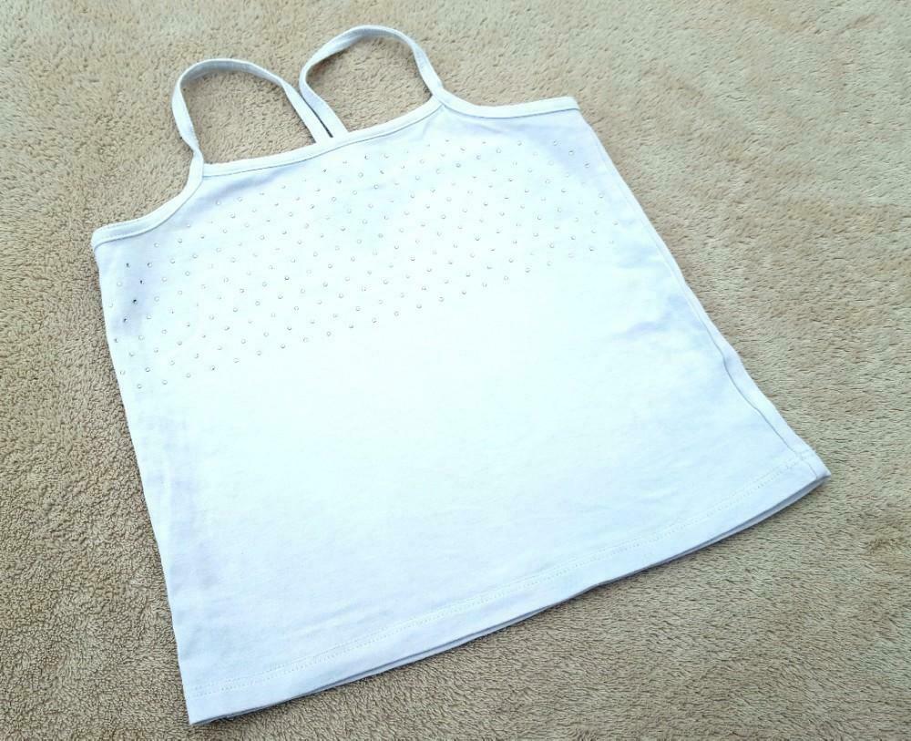 maat 104 witte top met veel diamantsteentjes van JBC, Enlèvement ou Envoi, Comme neuf, Fille, Chemise ou À manches longues