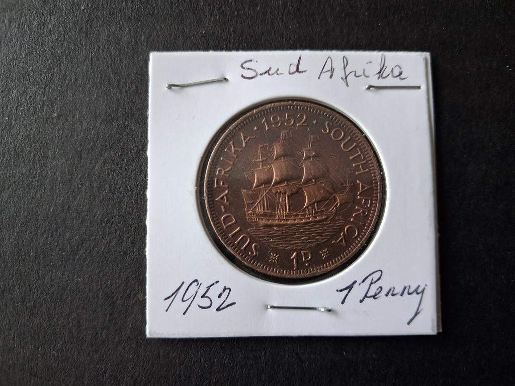 Afrique du Sud 1 penny 1952, Timbres & Monnaies, Monnaies | Afrique, Envoi, Afrique du Sud, Monnaie en vrac