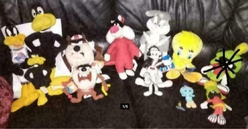 verzameling knuffels Looney Tunes, Warner Bros, 2-3€/stuk, Enlèvement ou Envoi, Looney Tunes, Utilisé, Statue ou Figurine