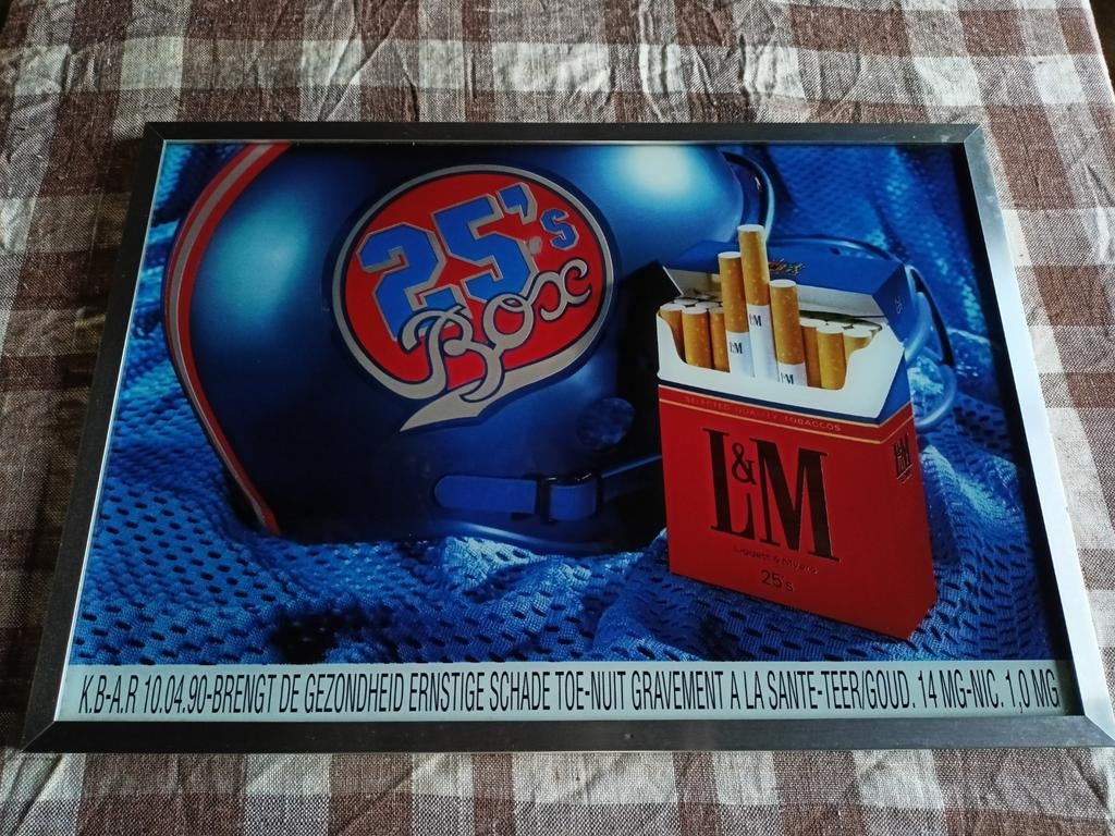 Reclamepaneel L&M 60cm x 42cm nieuwstaat, Ophalen of Verzenden, Nieuw