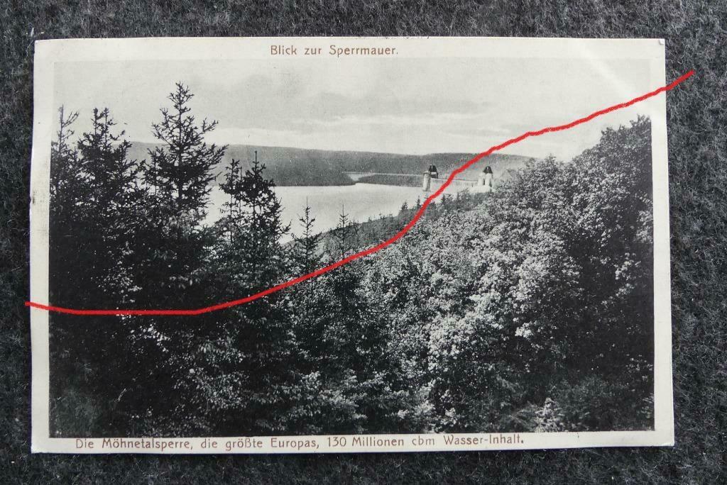 Postkaart 22/8/1913 Die Möhnetalsperre, Duitsland, Enlèvement ou Envoi, Avant 1920, Affranchie, Allemagne