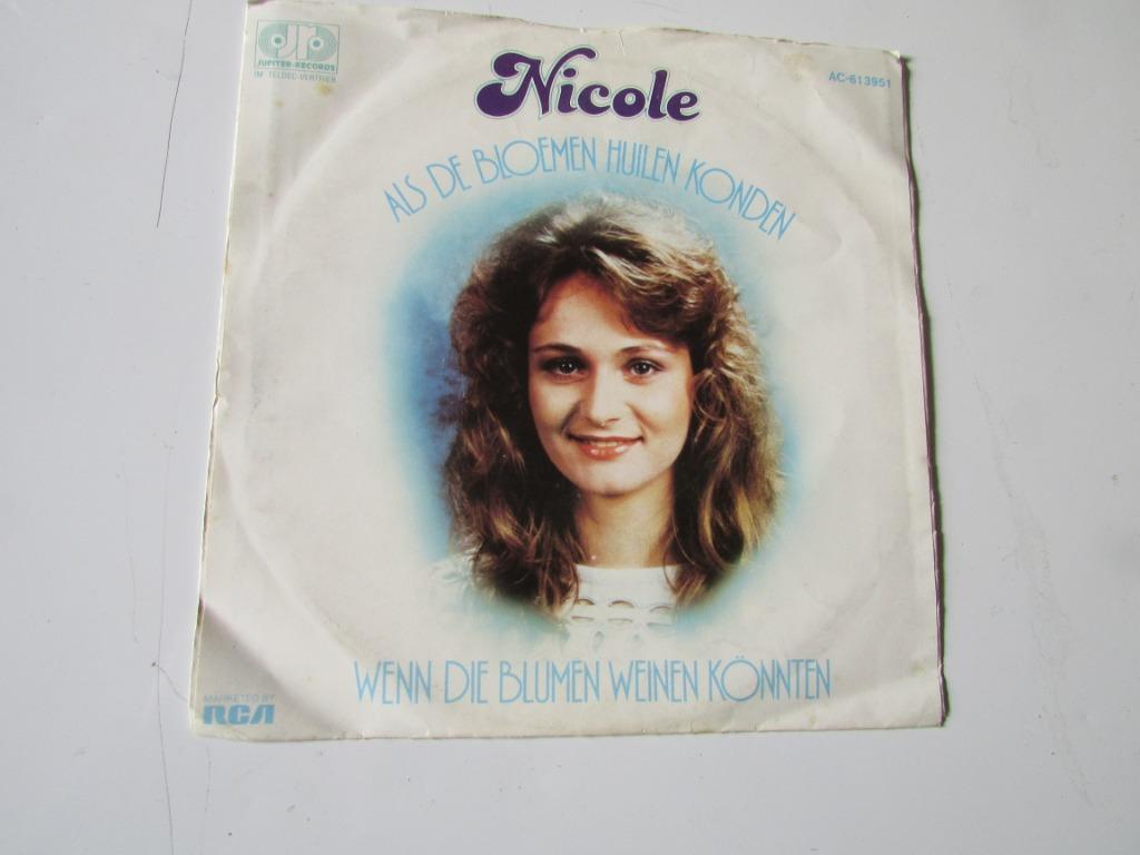 NICOLE, ALS DE BLOEMEN HUILEN KONDEN, SINGLE, Cd's en Dvd's, Vinyl | Nederlandstalig, Ophalen of Verzenden, Gebruikt, Overige formaten
