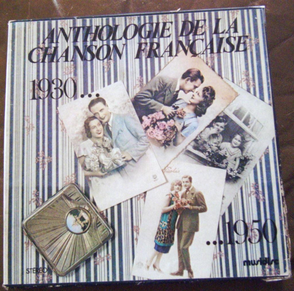 Set van 4 vinyls ANTHOLOGY van het Franse lied 1950, Ophalen of Verzenden, Gebruikt