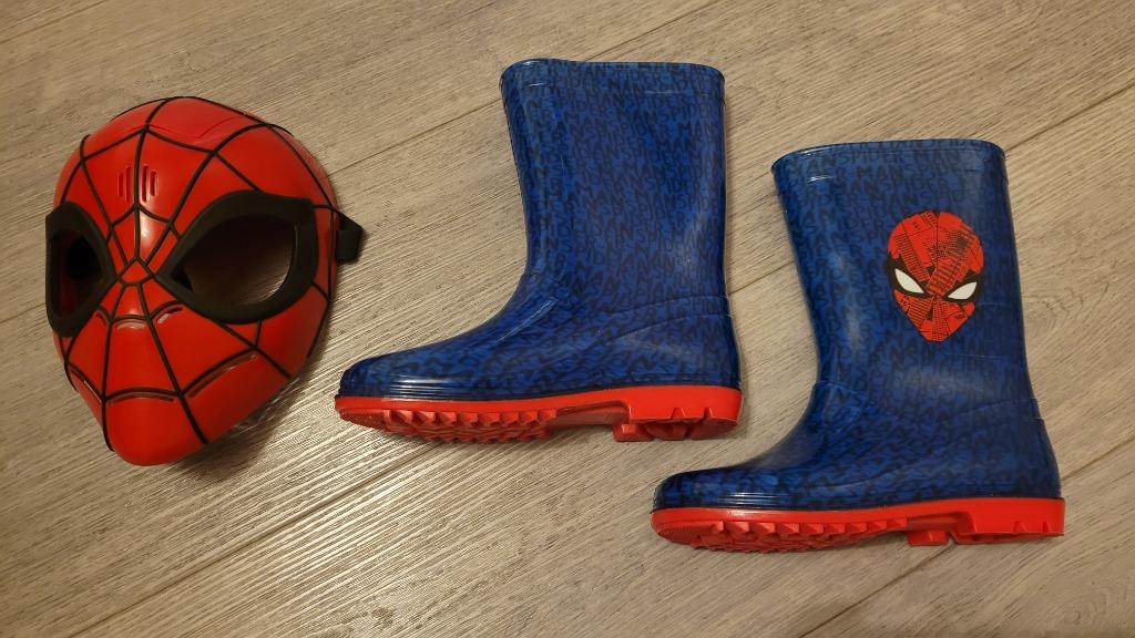 Spiderman Masker met geluid + Laarzen maat 32, Jongen of Meisje, Ophalen of Verzenden, Laarzen, Zo goed als nieuw