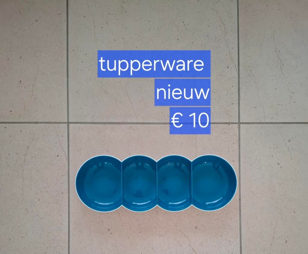 Tupperware allegra serveerschaal nieuw, Ophalen of Verzenden, Nieuw, Blauw, Schaal