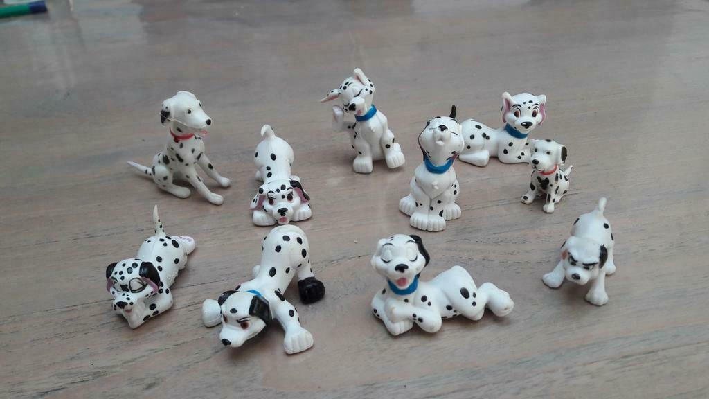 10 figurines 101 dalmatiens Disney, Ophalen of Verzenden, Gebruikt, Dier