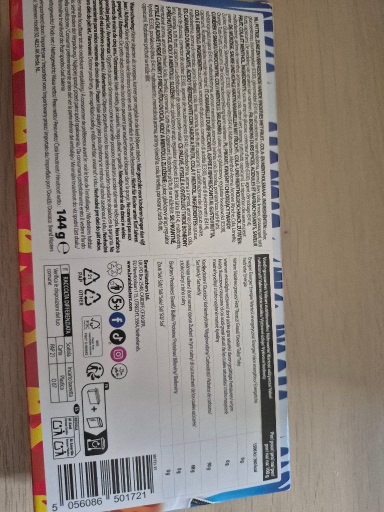 Challenge snoep - zure en hete snoepjes, Ophalen of Verzenden, Gebruikt