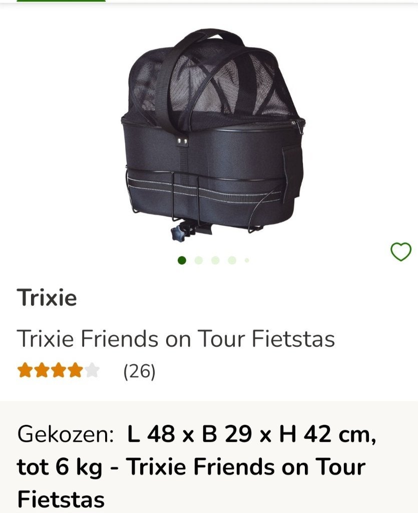 Hondenfietsmand, Ophalen, Zo goed als nieuw, Hondenfietsmand