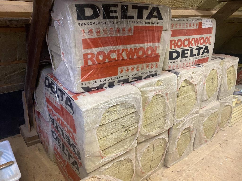 80m2 Rockwool delta isolatieplaten 50x80cm (20 pakken), Doe-het-zelf en Bouw, Isolatie en Afdichting, 4 tot 8 cm, Nieuw, Steenwol