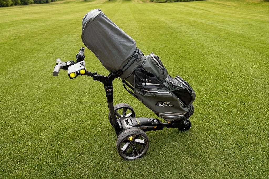 PowaKaddy CT6 GPS EBS 36H + Dri Tech golftas, Sport en Fitness, Golf, Ophalen, Zo goed als nieuw, Golfkar, Overige merken