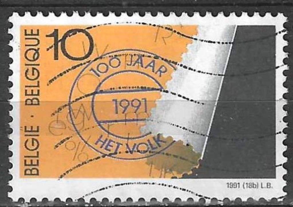 Belgie 1991 - Yvert/OBP 2436 - Dagblad "Het Volk" (ST), Verzenden, Gestempeld, Gestempeld