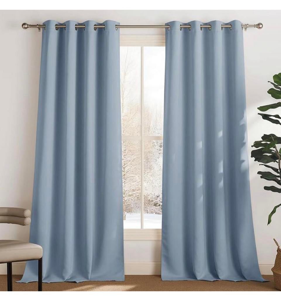 PONY DANCE Thermische Verduisteringsgordijnen, Set 220x140cm, Huis en Inrichting, Woonaccessoires | Kamerschermen, Ophalen of Verzenden