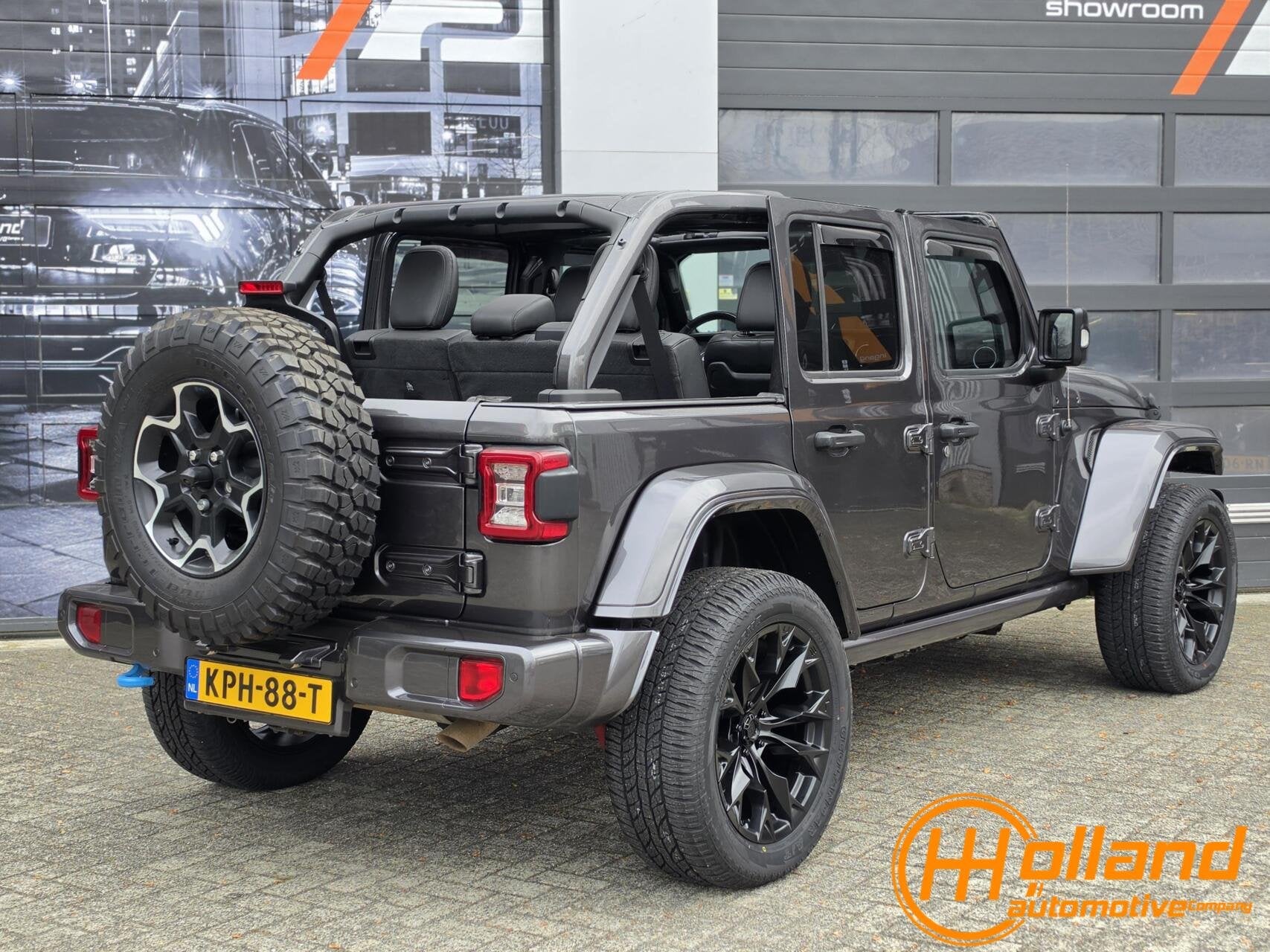 Jeep Wrangler Unlimited 4xe 380 Rubicon|'BRUTE'- look|Leuke, Auto's, Automaat, 4 deurs, Zwart, 4 cilinders