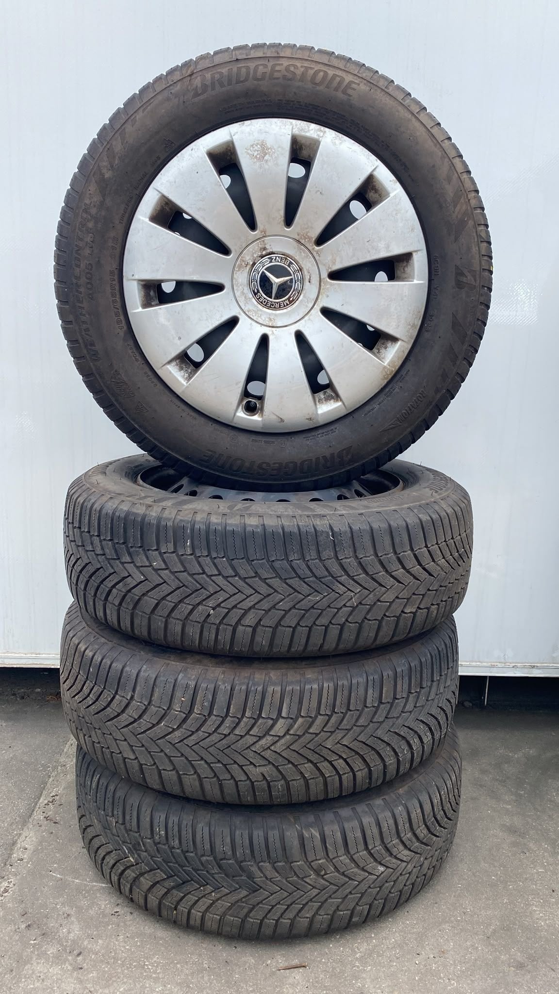 Mercedes-Benz Citan Kangoo Allseason Banden Set 195-65-15 5x, Auto-onderdelen, Banden en Velgen, Gebruikt, -, -, Banden en Velgen