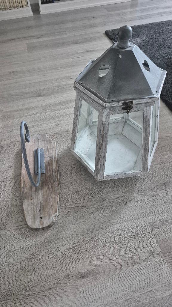 Lantaarn om op te hangen, Ophalen, Zo goed als nieuw, Hout, Klassiek