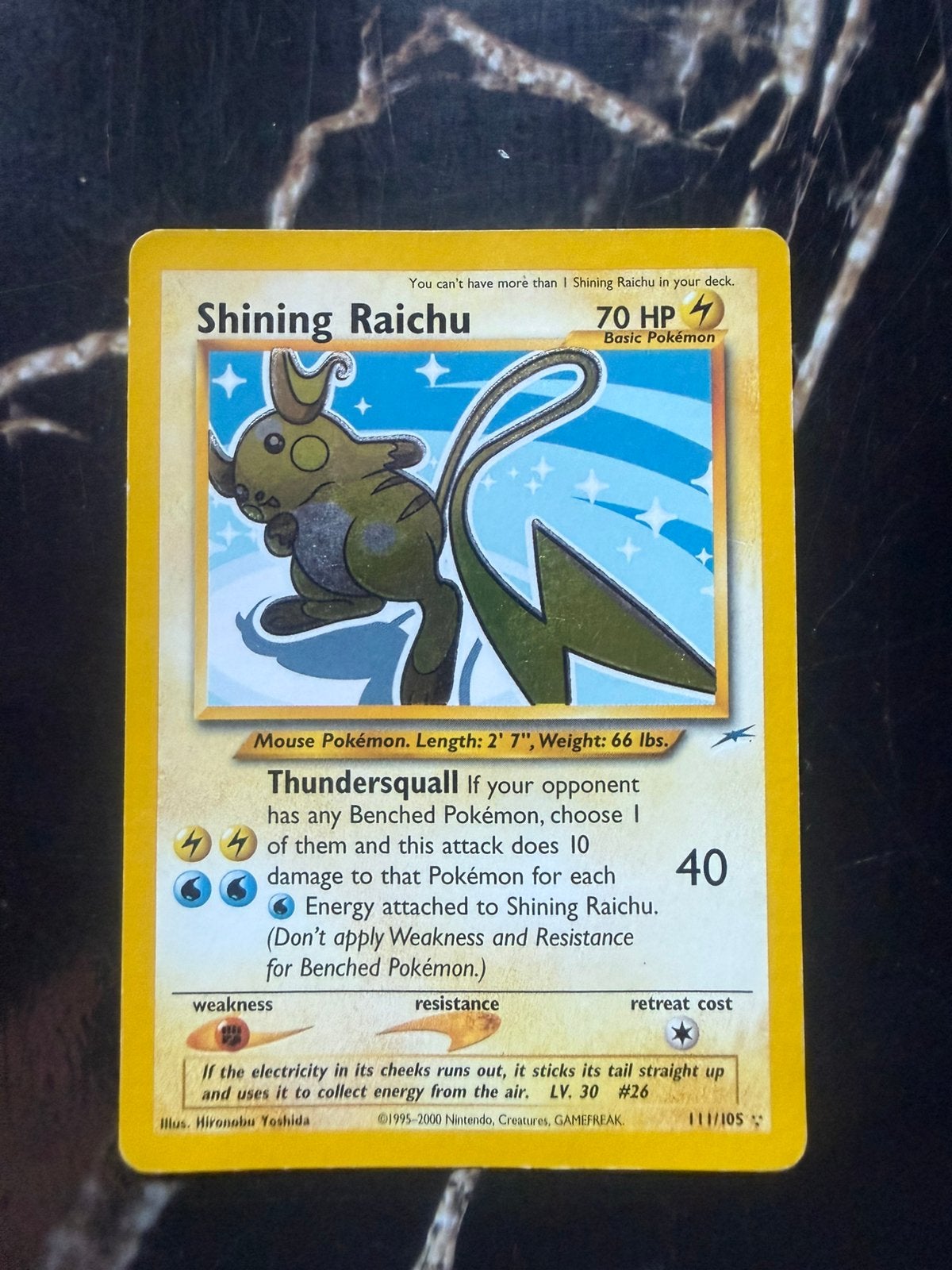 Shining raichu 111, Ophalen of Verzenden, Zo goed als nieuw