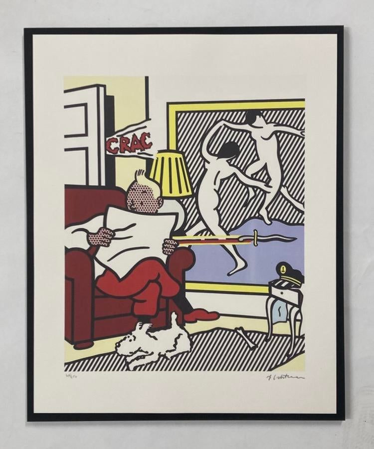 Roy Lichtenstein: lithografie verkocht ingelijst, Ophalen of Verzenden