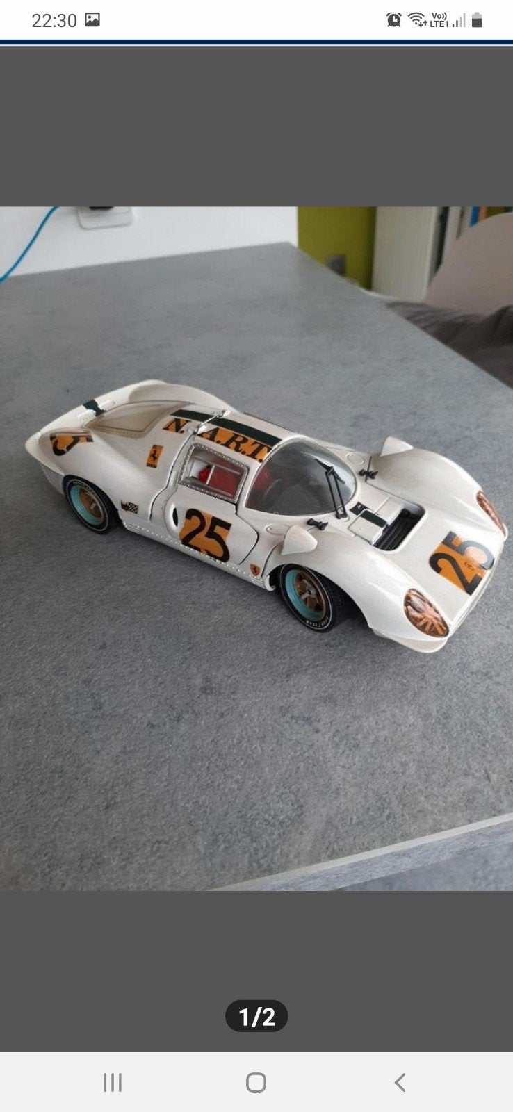 Lettrage Ferrari 330 P4 blanc 1:18., Hobby & Loisirs créatifs, Voitures miniatures | 1:18, Enlèvement