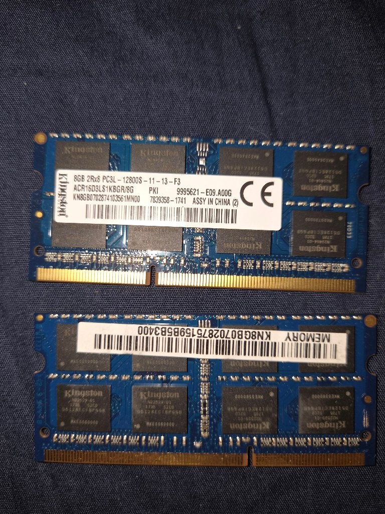 Barette de ram pour pc portable ddr3 2x8 go Kingston, Computers en Software, RAM geheugen, Ophalen, Gebruikt, DDR3, Laptop