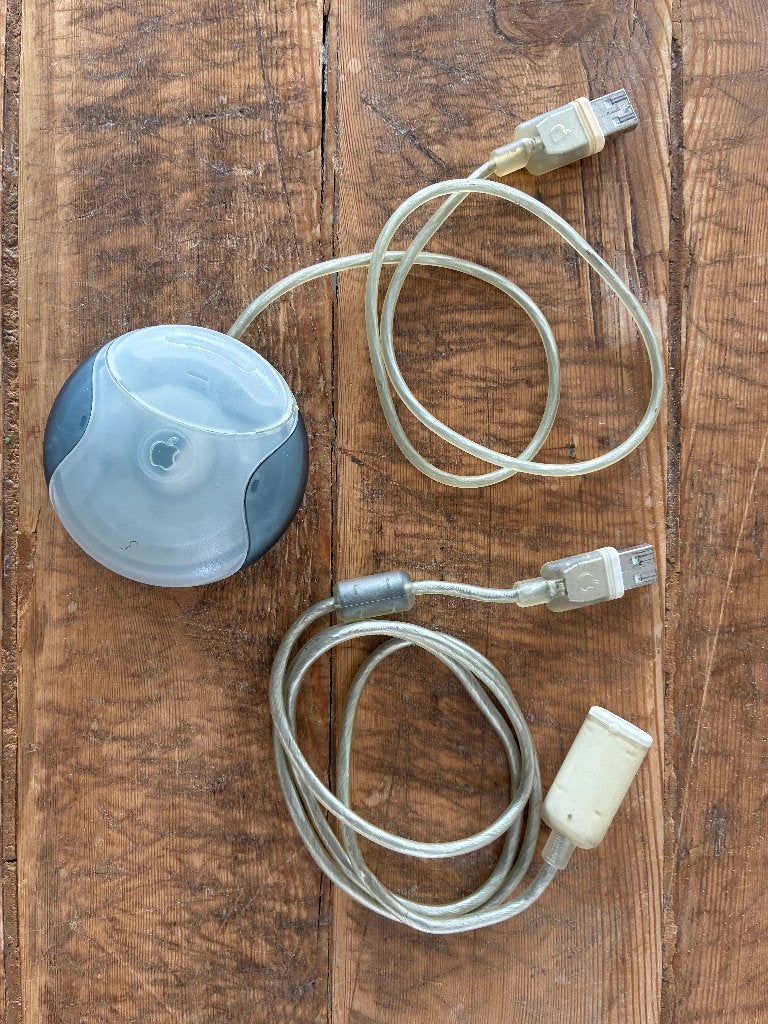 Apple muis vintage Hockeypuck + verlengkabel, Ophalen of Verzenden, Apple