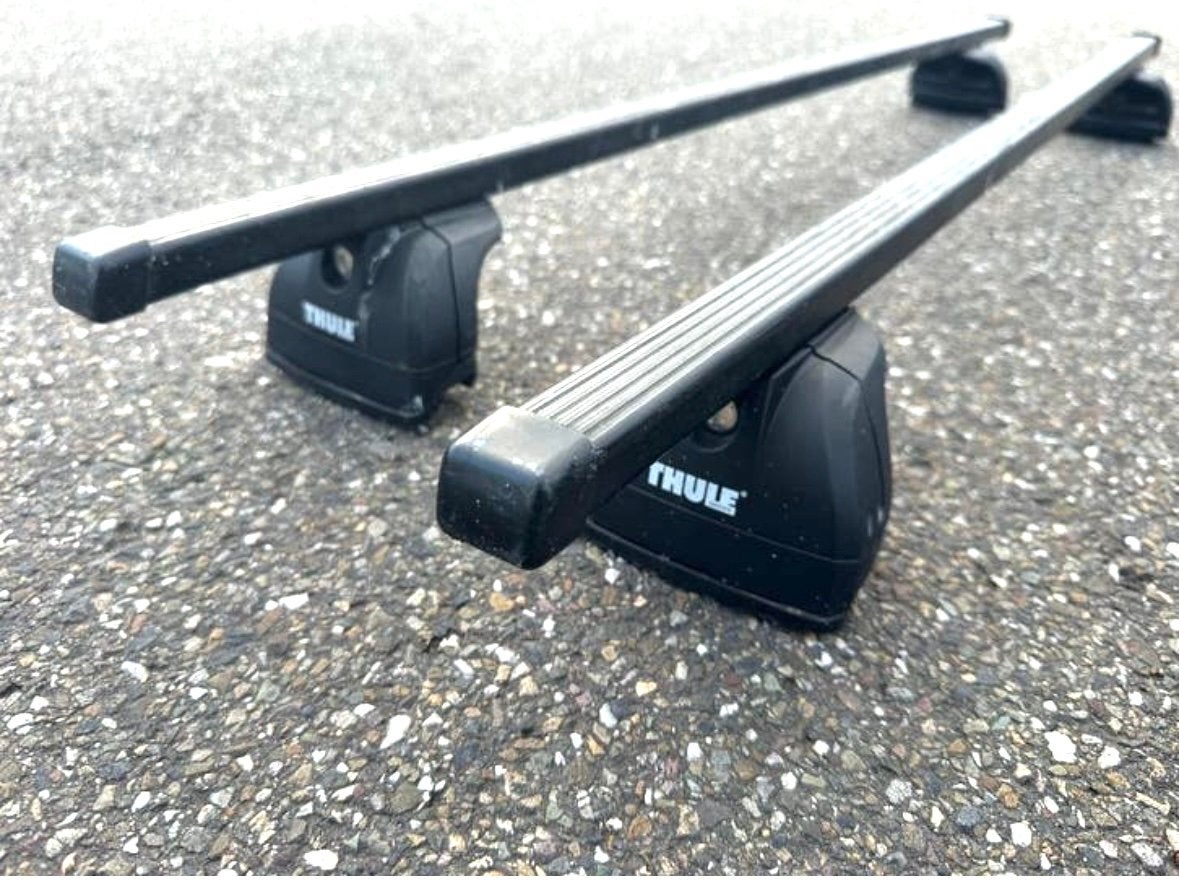 Dakdragers Thule Squarebars met Thule Rapid System 753, Enlèvement, Comme neuf