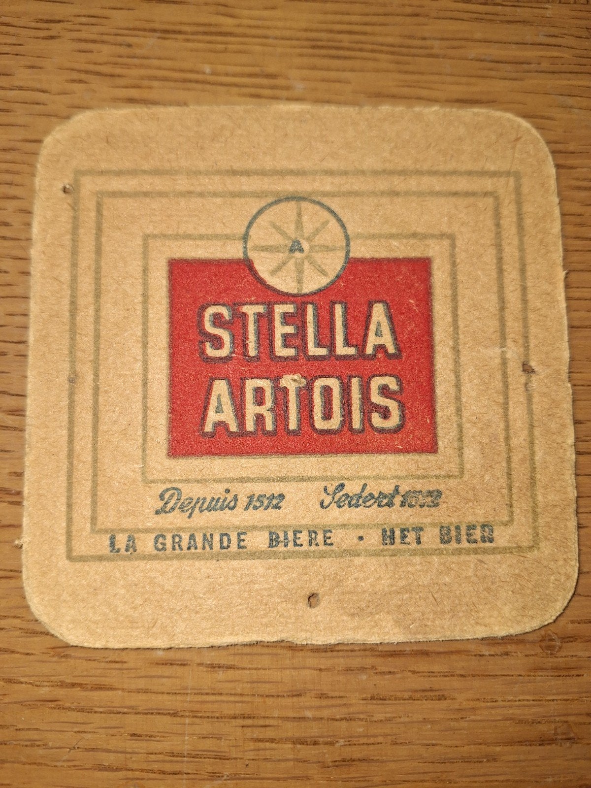 oud bierviltje Stella Artois bier brouwerij Interbrew Leuven, Verzamelen, Ophalen of Verzenden, Stella Artois
